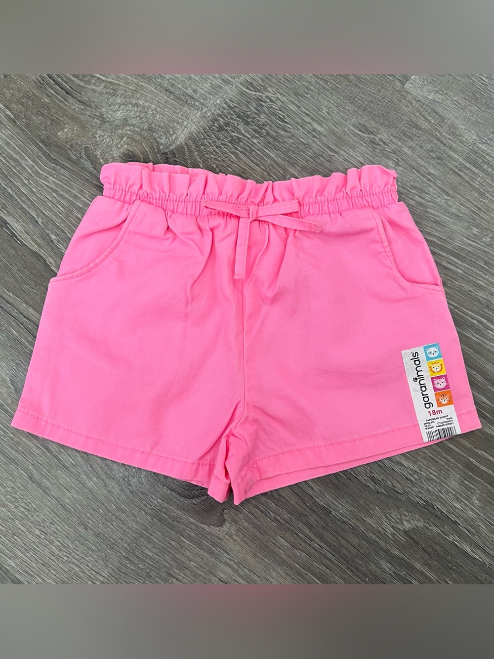 Garanimals Toddler Girls' Paperbag Shorts Pink 18M